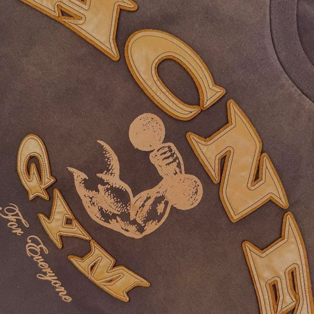 Men's Brown and Cream T-shirt