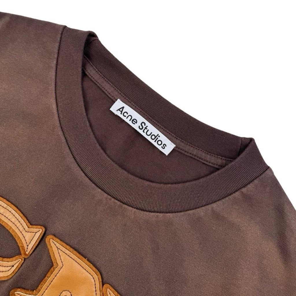 Men's Brown and Cream T-shirt